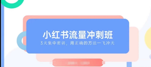 小红书流量冲刺班2025，最懂小红书的女人，快速教你2025年入局小红书-项目网