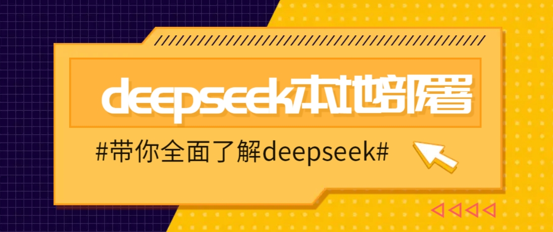 DeepSeek本地部署详细教程，轻松将deepseek部署到你的电脑上-项目网