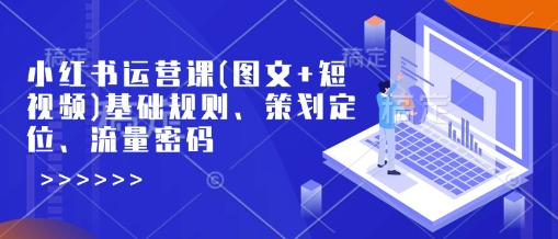 小红书运营课(图文+短视频)基础规则、策划定位、流量密码-项目网