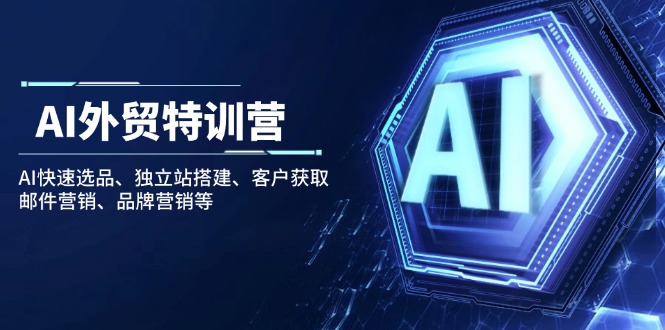 AI外贸特训营：AI快速选品、独立站搭建、客户获取、邮件营销、品牌营销等-项目网