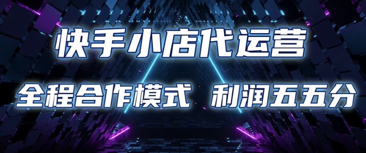 快手小店代运营 限时托管计划 合作模式 利润五五分成【揭秘】-项目网