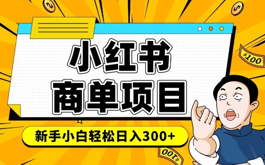 小红书千粉商单，稳定快速变现项目，实现月入6-8k并不是很难-项目网