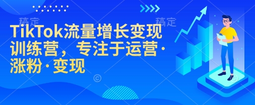 TikTok流量增长变现训练营，专注于运营·涨粉·变现-项目网