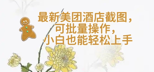 【轻云】最新美团酒店截图，可批量操作，小白也能轻松上手-项目网