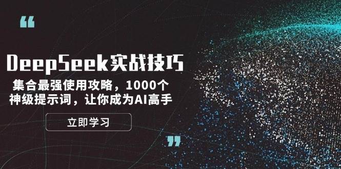 DeepSeek实战技巧：集合最强使用攻略，1000个神级提示词，让你成为AI高手-项目网
