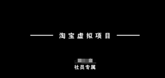 淘宝虚拟项目，从理论到实操，新手也能快速上手-项目网