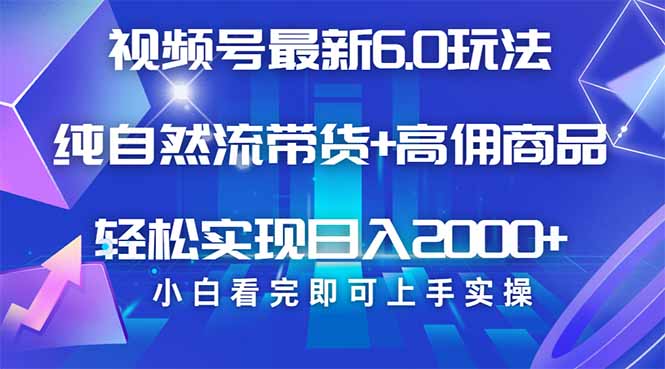 视频号带货最新6.0玩法，作品制作简单，当天起号，复制粘贴，轻松矩阵…-项目网