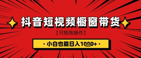 抖音短视频食品橱窗带货，小白轻松上手日入1k+【揭秘】-项目网