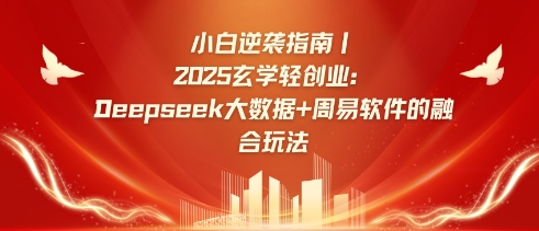小白逆袭指南，2025玄学轻创业：Deepseek大数据+周易算法的融合玩法-项目网