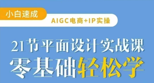 AIGC电商必备实操21节平面设计实战课，教你玩转AI-项目网