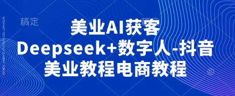 美业AI获客Deepseek+数字人-抖音美业教程电商教程-项目网