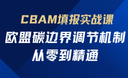 欧盟CBAM填报实战从零到精通-项目网