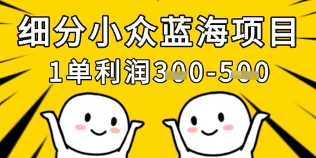 细分小众蓝海项目，一单利润3张，每月收入稳定过1w+-项目网