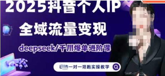 2025个人IP短视频带货(进阶版)全域流量变现，deepseek千川爆单进阶课-项目网