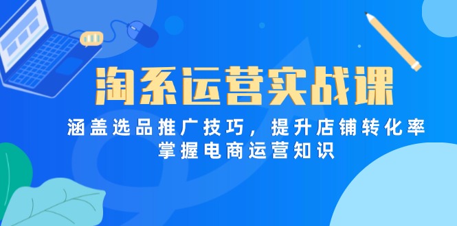 淘系运营实战课，涵盖选品推广技巧，提升店铺转化率，掌握电商运营知识-项目网