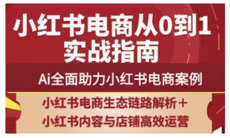 2025小红书电商全链路运营，Ai全面助力小红书电商案例-项目网