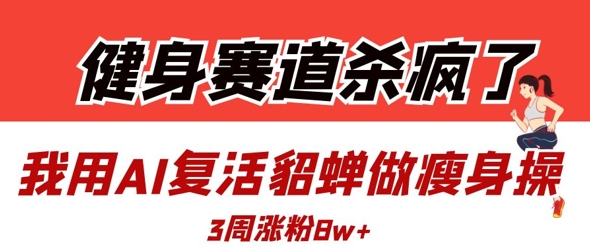 健身赛道杀疯了？我用AI复活貂蝉做瘦身操，3周涨粉8W-项目网