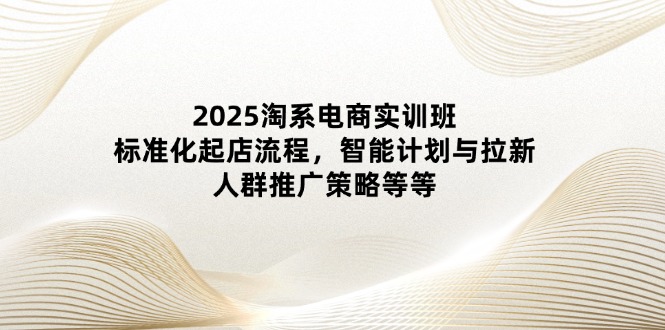 2025淘系电商实训班：标准化起店流程，智能计划与拉新，人群推广策略等等-项目网
