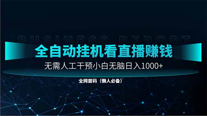 直播助手全自动看大平台直播赚钱，全自动无需人工干预，小白无脑日入1000-项目网