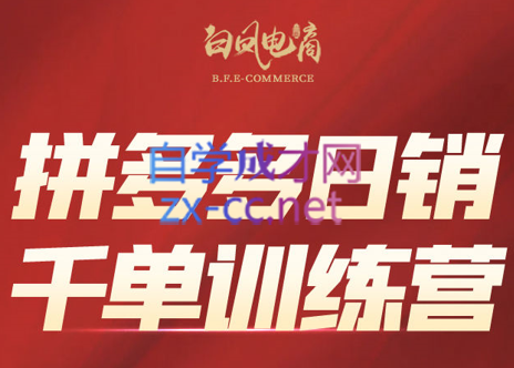 白凤电商·拼多多日销千单训练营(更新4月)-项目网