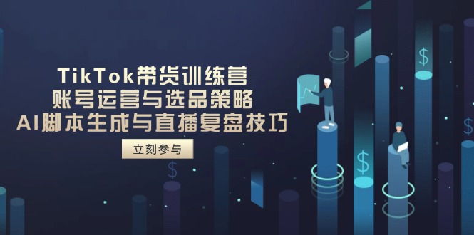 TikTok带货训练营，账号运营与选品策略，AI脚本生成与直播复盘技巧-项目网