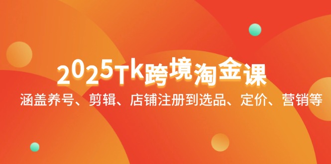 2025Tk跨境淘金课：涵盖养号、剪辑、店铺注册到选品、定价、营销等-项目网
