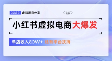 小红书虚拟电商项目，平台大力免费流量扶持，低门槛1拖3玩法-项目网