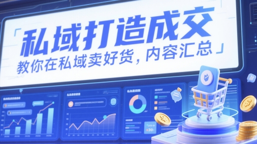 私域打造成交，教你在私域卖好货，内容汇总-项目网