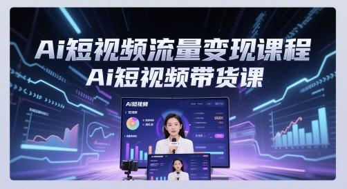 Ai短视频流量变现课程，Ai短视频带货课-项目网