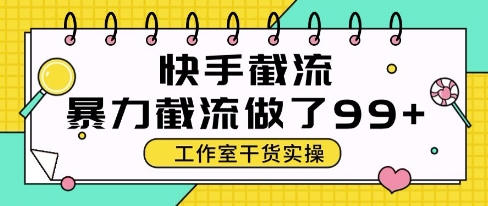 快手暴力截流玩法，全自动无需人工，每日单号50+精准客资【揭秘】-项目网