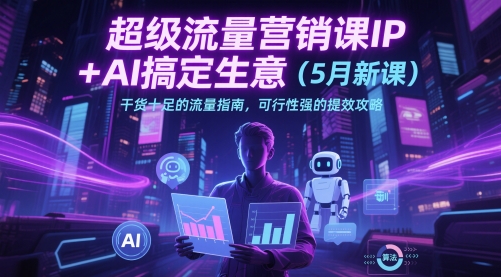超级流量营销课IP+AI搞定生意(5月新课)干货十足的流量指南，可行性强的提效攻略-项目网