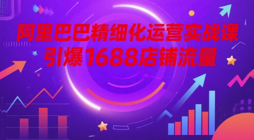 阿里巴巴精细化运营实战课，引爆1688店铺流量-项目网