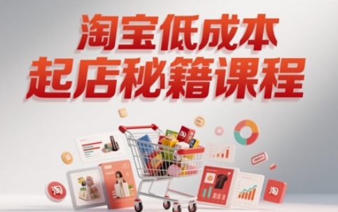 淘宝低成本起店系统课，助你快速起店，实现弯道超车-项目网