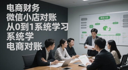 电商财务微信小店对账，从0到1系统学习电商对账-项目网
