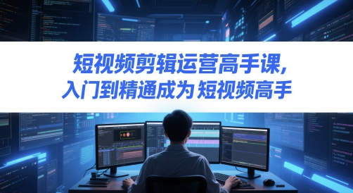 短视频剪辑运营高手课，入门到精通成为短视频高手-项目网