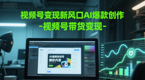 视频号变现新风口AI爆款创作-视频号带货变现-项目网