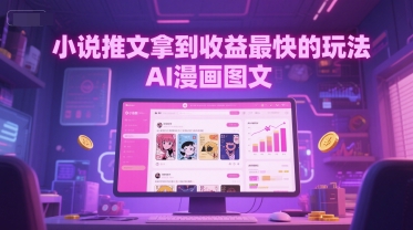 小说推文拿到收益最快的玩法，AI漫画图文-项目网