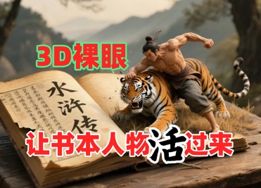书本人物裸眼3D视频，新的玩法，流量超猛，保姆级教程-项目网