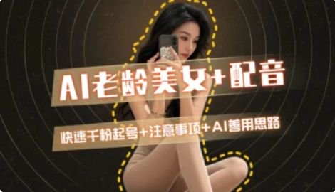 AI老龄美女涨粉+变现_快速千粉起号思路-项目网