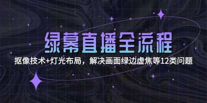 绿幕直播全流程：抠像技术+灯光布局，解决画面绿边虚焦等12类问题-项目网