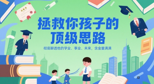 付费文章：拯救你孩子的顶级思路，彻底聊透他的学业、事业、未来，含金量满满-项目网