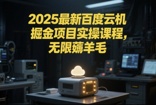 2025最新百度云机掘金项目实操课程单窗口保底5-10元月收益单窗口150+【揭秘】-项目网