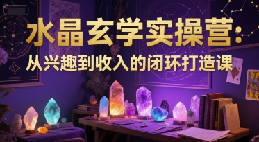 水晶玄学实操营：从兴趣到收入的闭环打造课-项目网