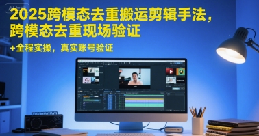 2025跨模态去重搬运剪辑手法，跨模态去重现场验证 +全程实操，真实账号验证-项目网