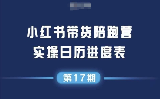 小红书第17期带货陪跑营，不囤货，无不直播，无不投流，通过选品+笔记内容+测品+笔记铺量+矩阵运营打爆款-项目网