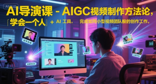 AI导演课-AIGC视频制作方法论，学会一个人+AI工具，完成如同小型视频团队般的创作工作，实现导演梦-项目网