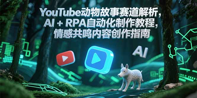 YouTube动物故事赛道解析，AI+RPA自动化制作教程，情感共鸣内容创作指南-项目网