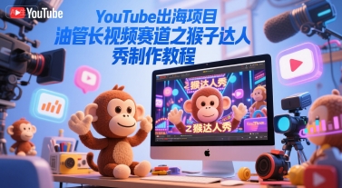 YouTube出海项目，油管长视频赛道之猴子达人秀制作教程-项目网