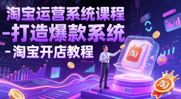淘宝运营系统课程-打造爆款系统-淘宝开店教程-项目网