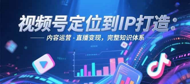 视频号定位到IP打造：账号搭建-内容运营-直播变现，完整知识体系-项目网